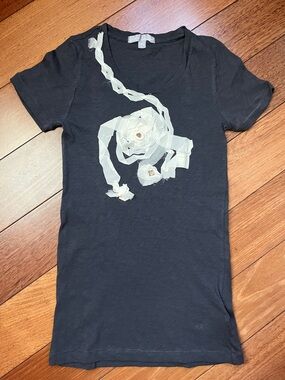 NWOT J. Crew Ribbon Flower and Sequin Tee